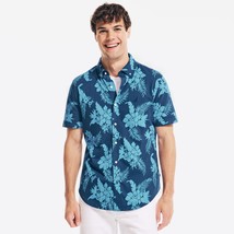 Nautica Men&#39;s Cotton Classic Fit Floral Print Shirt Estate Blue-XL - £23.48 GBP