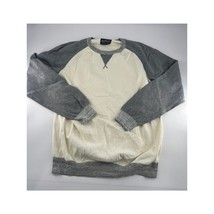 American Rag Sweater Mens Extra Large Gray Cream Pullover Long Sleeve Co... - $8.60