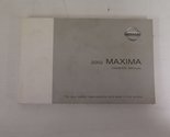 2002 Nissan Maxima Owners Manual [Paperback] Nissan - $21.74