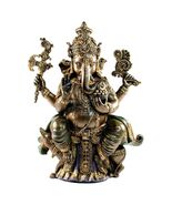 GANESHA STATUE 8&quot; Cold Cast Resin GOOD QUALITY Hindu Deity Elephant God ... - $799.77 MXN