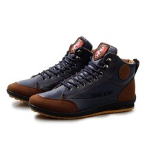 Hot Sale Men Boots Spring Autumn Waterproof Leather Shoes Men&#39;s Ankle Boots Lace - £38.79 GBP