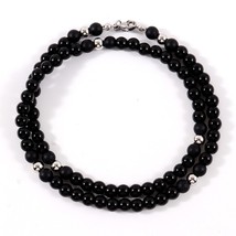 2022 New Fashion Round Bead Men Necklace Simple Classic Handmade 6mm Matte Bead  - £14.20 GBP