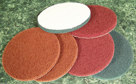 6pc 5&quot; inch Hook and Loop SURFACE CONDITIONING SANDING / CLEANING DISCS ... - £7.85 GBP