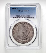 1891-S $1 Morgan Dollar Graded By PCGS As MS63 Gorgeous Coin! - £329.74 GBP