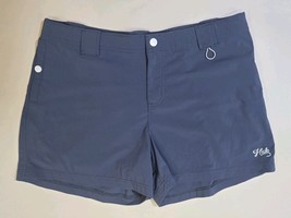 HUK Women’s Let’s Go Fish Shorts Blue Short Size XL Button Pockets Mesh ... - €19,63 EUR