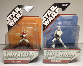 Star Wars Battle Packs Unleashed Stormtrooper And Shock Trooper Figures - $11.83