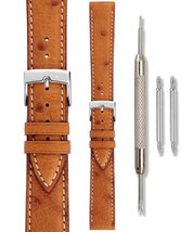 Morellato Jaeger Watch Strap - Tan Brown - 20mm - Chrome-plated Stainless Steel  - £94.32 GBP