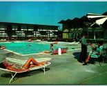 Poolside Hyatt House Hotel Seattle-Tacoma Washington WA UNP Chrome Postc... - $6.88