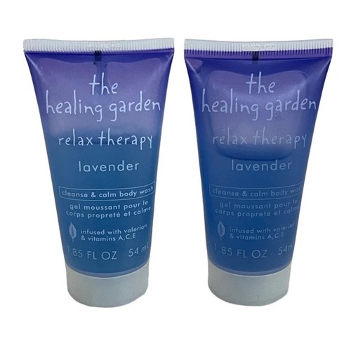 The Healing Garden Relax Therapy Lavender Body Wash 1.85 fl oz Two Pack New - $14.14