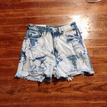 BP Blue Bleached Washed Jean Shorts Women Size 26 Distressed - £16.55 GBP