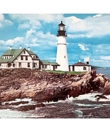1970s Portland Head Lighthouse Maine XL Postcard Unposted Nautical Coast... - $27.22 CAD