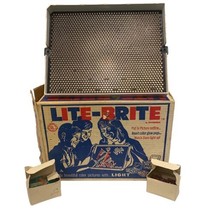1967 LITE BRITE LIGHT BRIGHT Color Pegs HASBRO Original Box WORKS VINTAG... - $16.79