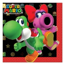 Super Mario Brothers Dessert Napkins Birthday Party Supplies 16 Per Package New - £3.21 GBP