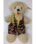 Vintage 1970s St Louis Zoo Teddy Bear Flower Print Hippie Mod Groovy Plu... - $33.67