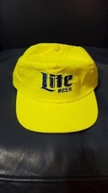 Vintage Miller Lite Beer Strapback Hat Adjustable Baseball Cap Neon  Made In USA - £10.28 GBP