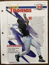 Frank Thomas Chicago White Sox Sports Heroes Feats &amp; Facts Baseball Player Card - £3.89 GBP