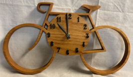 Wooden Die Cut Bicycle Clock 15.5&quot; - £12.32 GBP