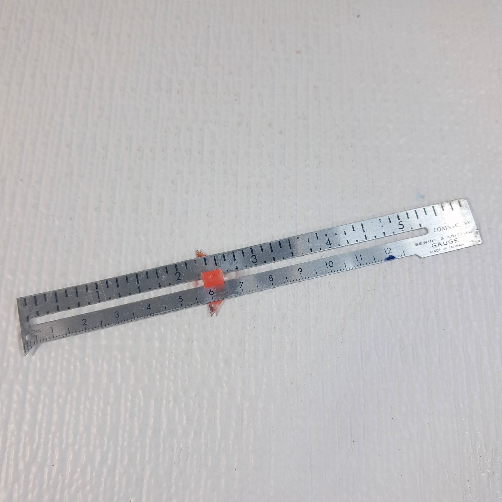 Coats and Clark Gauge Metal Sewing Knitting Hem alterations ruler tool V... - $18.00