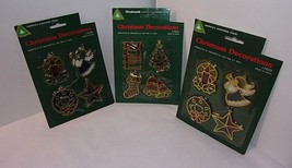 Faux Stained Glass Vtg Woolworth New Lot Plastic Christmas Ornaments Decorations - £12.97 GBP