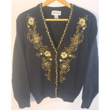 80&#39;s Vintage Alfred Dunner Beaded Sweater Jacket - £8.84 GBP