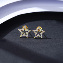 S925 Silver Micro-Inlaid Zircon Earrings Elegant Women&#39;s Earrings Fashion Simple - £12.71 GBP