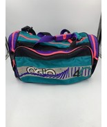 Vintage OGIO 40CM Bag Neon Colors Pink Teal Purple Side Pockets Double Z... - $37.12