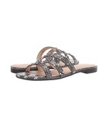 New Coach Women&#39;s Kennedy Flat Slide with Tea Rose Studs Natural Reptile 8M - £117.00 GBP