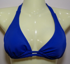 Hurley Size Large 2 WAY SOFT CUPS HALTER Blue New Bikini Top - £27.10 GBP