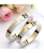 Two-Tone Wedding Band-3.5mm Wedding Bands Set-Matching Rings-Engrave Ban... - $951.92 CAD+