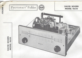 1957 DAVID BOGEN R620 AM FM Radio TUNER Photofact MANUAL Tube Vintage Sc... - $10.88