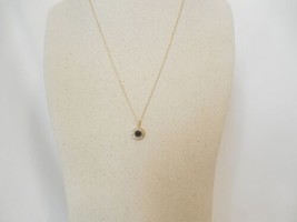 Victoria Townsend 18k Gold /SS Plate Sapphire Pendant Necklace C426 $120 - $96.00