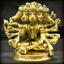 Panchmukhi Hanuman Idol In Brass - $79.70