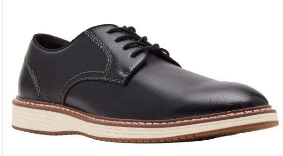 Steve Madden Mens Shoes Black Oxford Lace-Up Wedge Sole Storm Welt - $64.99