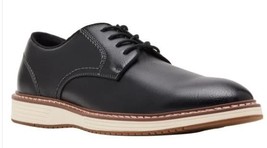 Steve Madden Mens Shoes Black Oxford Lace-Up Wedge Sole Storm Welt - $64.99