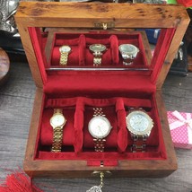 Thuya wooden Watch holder box with key, Jewelry Storage Watch Gift Box for her - £193.91 GBP