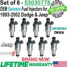 NEW Genuine Siemens Deka x8 Fuel Injectors for 1998, 1999 Dodge Durango 5.9L V8 - £398.44 GBP