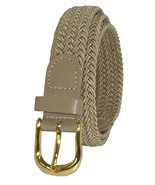405 - BEIGE LADIES NYLON BRAIDED STRETCH BELT 1&quot;WIDE ON SALE &amp; SIZES TO ... - $16.04 CAD