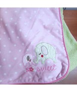 Just One You Carters Baby Blanket So Sweet Elephant pink polka dot Sherp... - $947.49 MXN