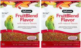 Zupreem Fruitblend Flavor Pellets Bird Food for Small Birds, 2 Lb (2-Pack) - Pow - £33.06 GBP