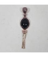 Vintage &#39;Best&#39; Black Onyx Pendant 3.25 Inch Total Length - $742.54 MXN