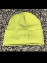 Carhartt Men&#39;s Tonal Leather Patch Knit Beanie Limeade Green One Size - £18.92 GBP