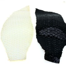 authentic Patent Fish Skin Hide Leather Craft Supply 2 Colors - £4.98 GBP