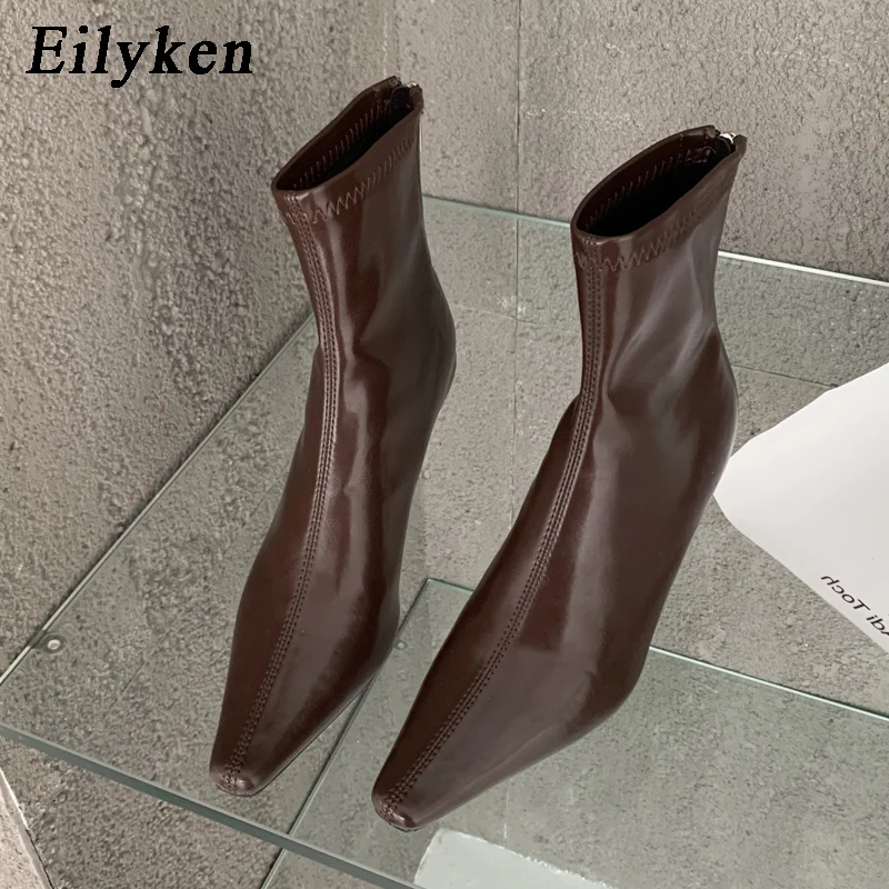 Eilyken 2024  High Quality Low Heel Women Ankle Boots Concise Soft Leather Point - £200.55 GBP