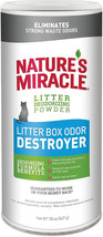 Natures Miracle Just For Cats Litter Box Odor Destroyer Deodorizing Powder 20 oz - £25.12 GBP
