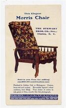 Morris Chair Premium Card Stewart Bros Co Elmira New York 1900's - $17.82