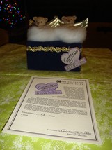 Annette Funicello Michael &amp; Gabriel 14th Angel Plush Bear Jewelry Box - $28.99