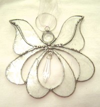  Stained Glass Clear Angel Art Glass Sun Catcher Cracked - £15.97 GBP