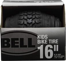 Kids Bike Tire 16&quot; Black, Width Range 1.75&quot; - 2.25&quot; - Bell 7091031 - $18.80