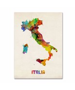 Trademark Fine Art ITALY Watercolor Map Canvas by Michael Tompsett 35 x 47 - £74.78 GBP