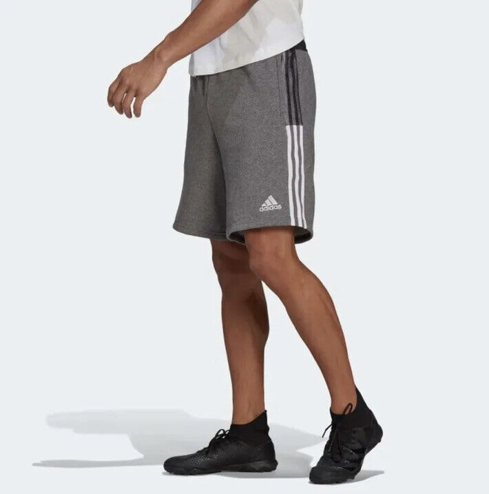 Primary image for Adidas Men Tiro 21 Sweat Shorts Grey Four Mel-Sld Size Large GP8808 New